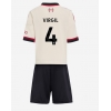 Liverpool Virgil van Dijk #4 Bortedraktsett Barn 2025-26 Kortermet (+ Korte bukser)